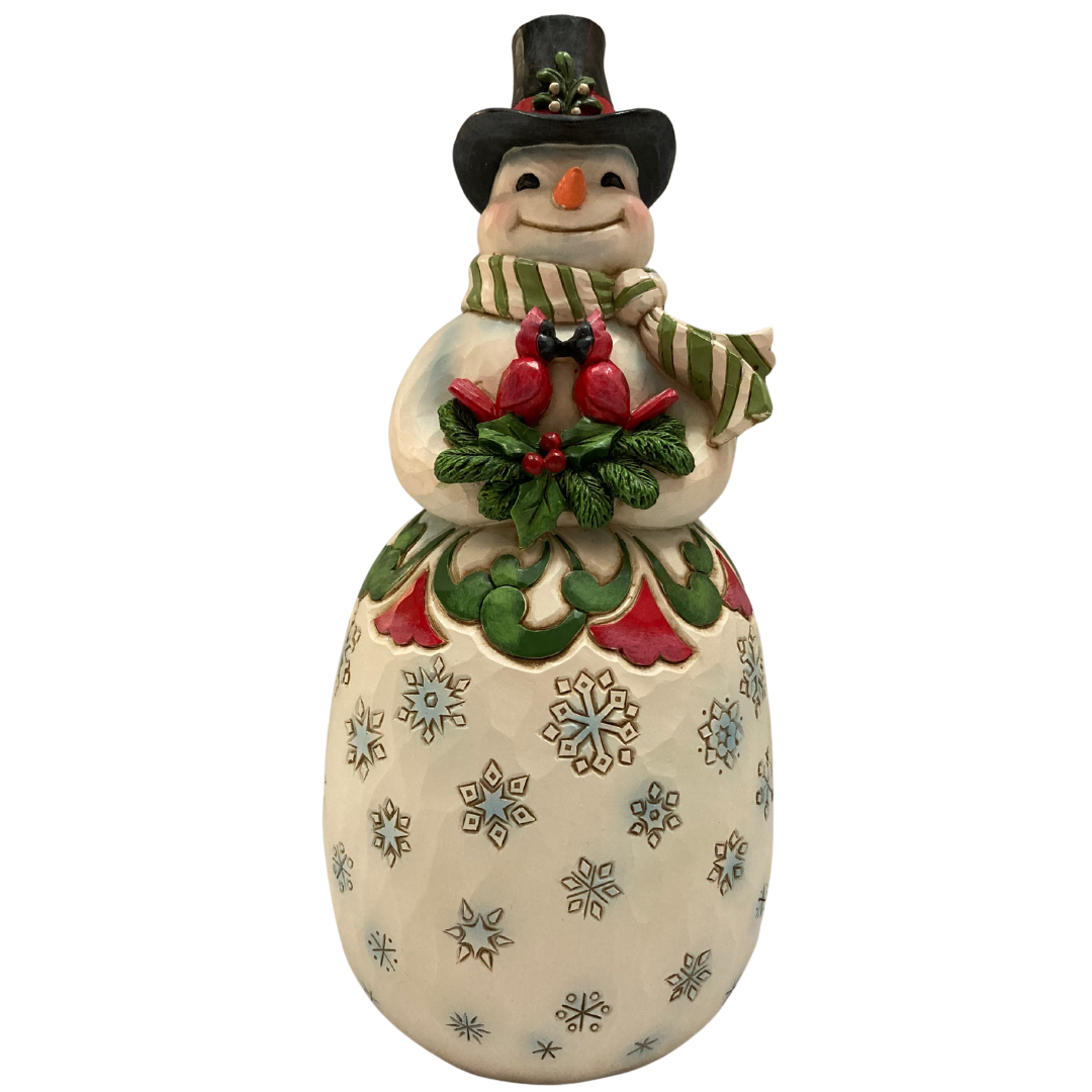 HWC Snowman With Cardinal 26856