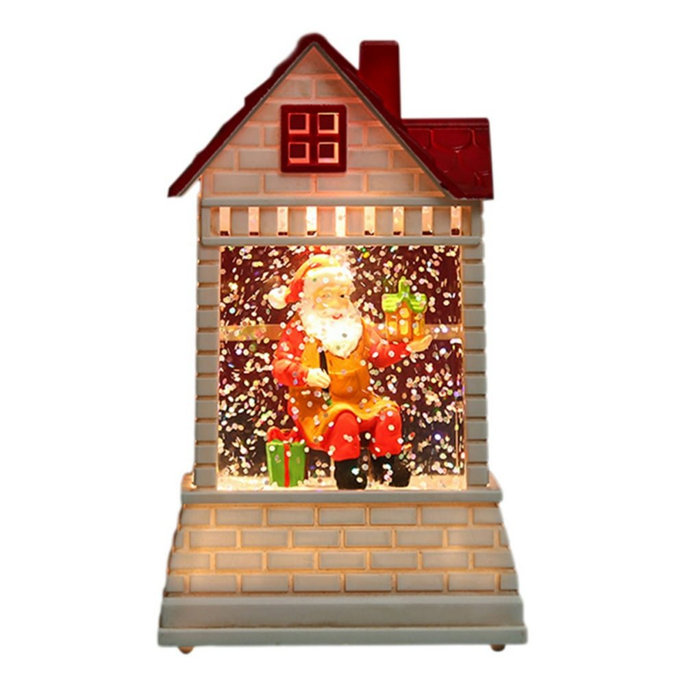 Christmas Lantern with Santa in House 41444