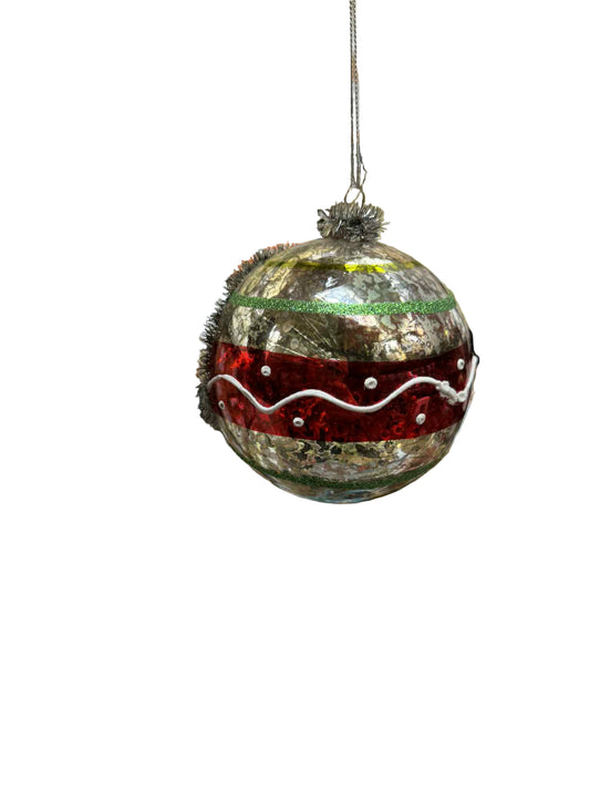 Reflector Ball Hanging Ornament Green 26965