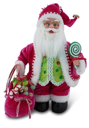 Pink Santa 30cm Assorted