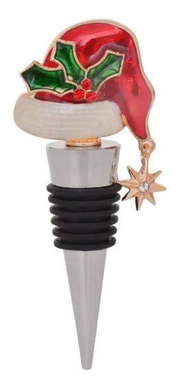 XMAS Bottle Stopper - Red Santa Hat - 42878