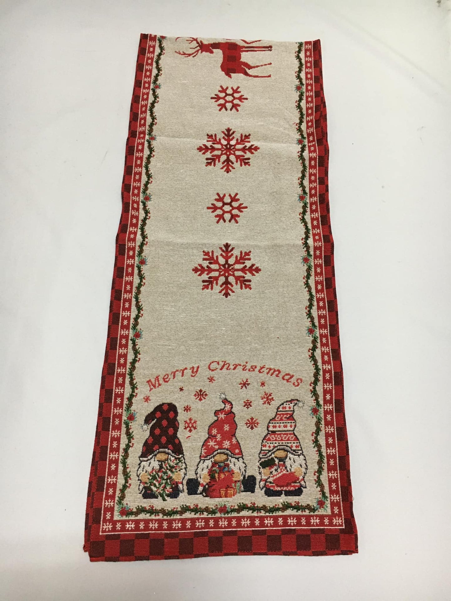 Christmas Table Runner Gnome red 180cm 41219