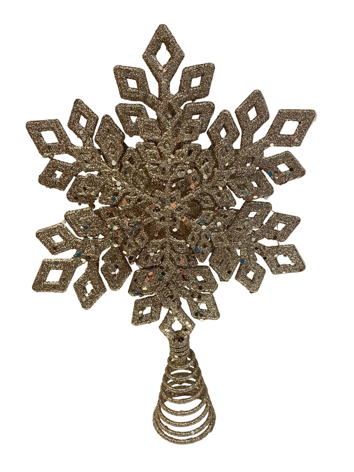 Champagne Snowflake Tree Topper 30cm 42697