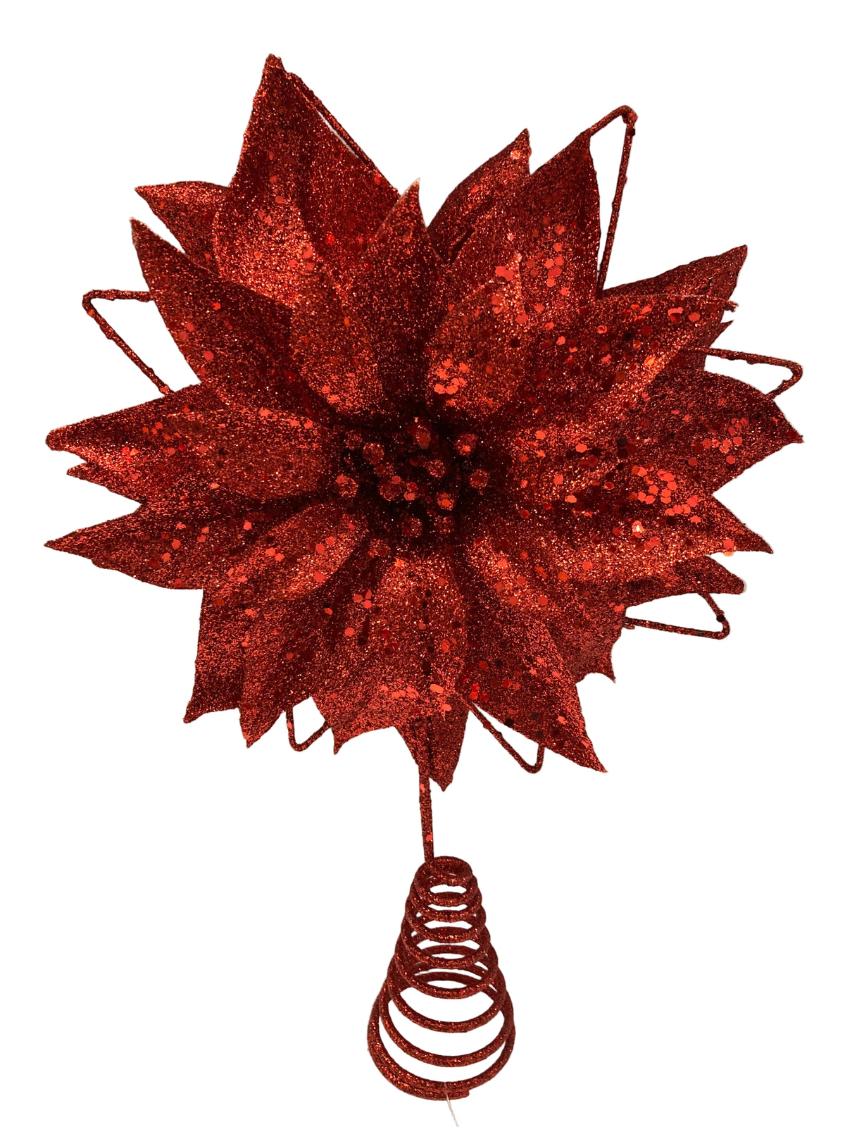 Red Poinsettia Tree Topper 35cm 42698