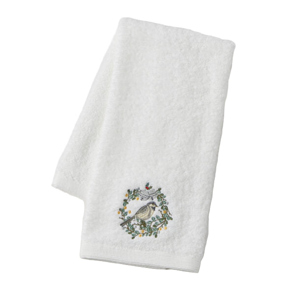Christmas Wreath with Bird Hand Towel 39705h