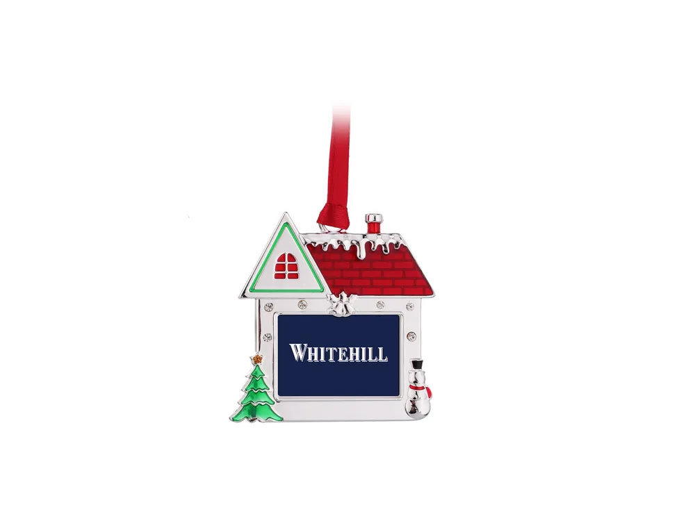 Whitehill Silver Hanging Ornament - Festive Photo Frame Ornament 28974d