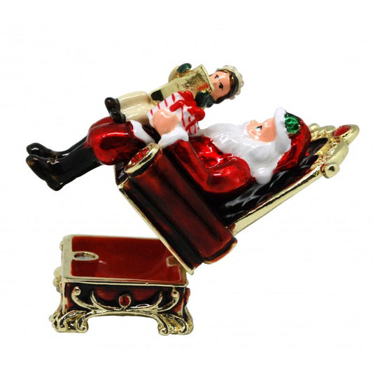 Santa with Kid Trinket Box 41887