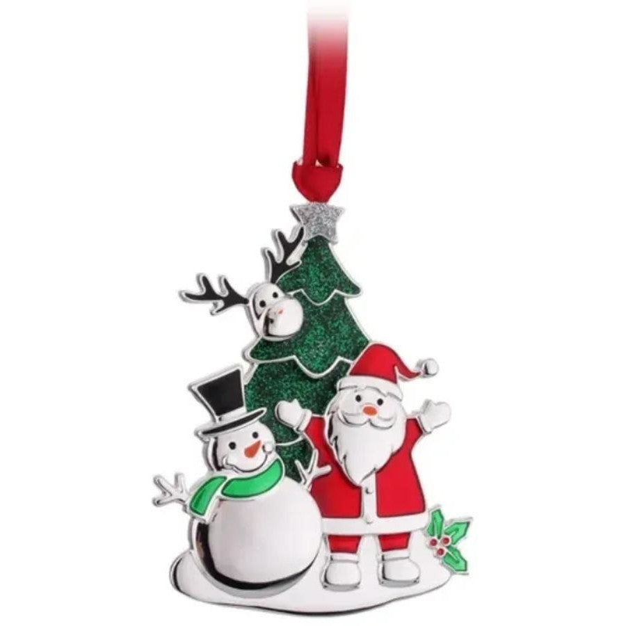 Tree with Santa and Snowman Hanging Ornament 26974