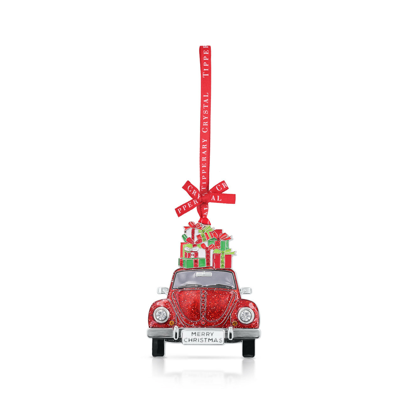 Driving Home Sparkle Boxed Metal Ornament 34132