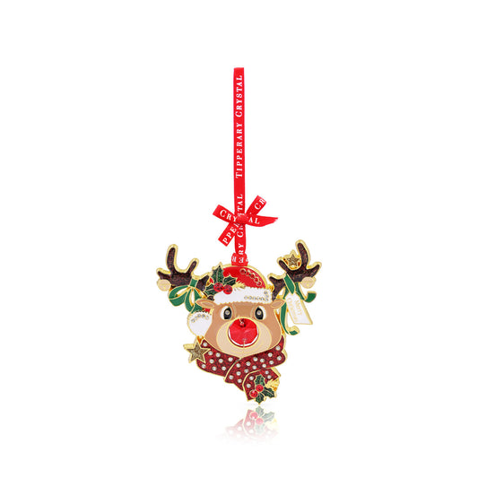 Reindeer Gem Boxed Metal Ornament 34132a