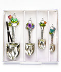 Tamboril Measuring Spoons Garden Succulents and butterflies set of 4 24384