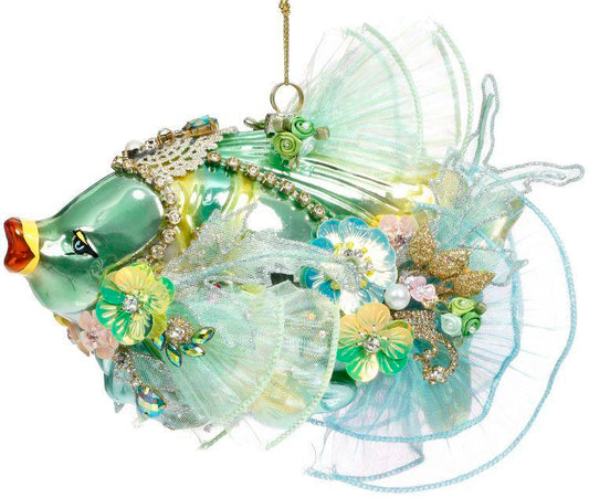 Mark Roberts - Jewel of the Sea Fish Ornament , Green 41534
