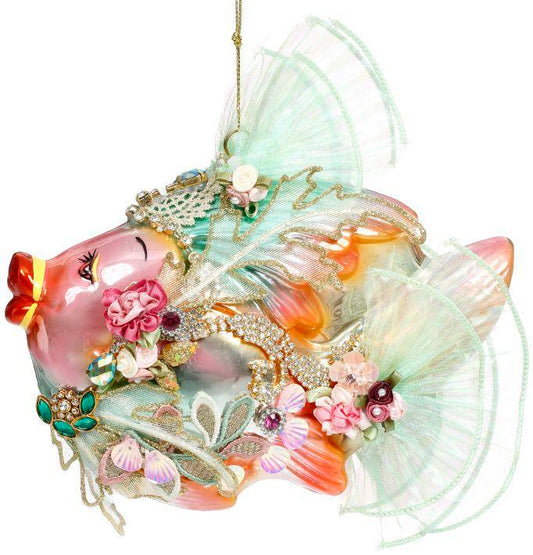 Mark Roberts - Jewel of the Sea Fish Ornament , Pink 41536