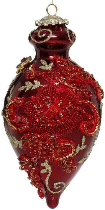 Mark Roberts Kings Jewel Finial Ornament, Red 41566
