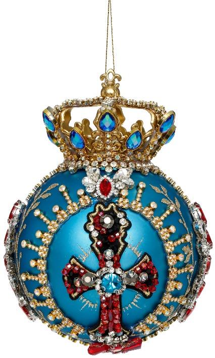 Mark Roberts - Crown Jewels Ornament, Teal- 7 Inches, 42160