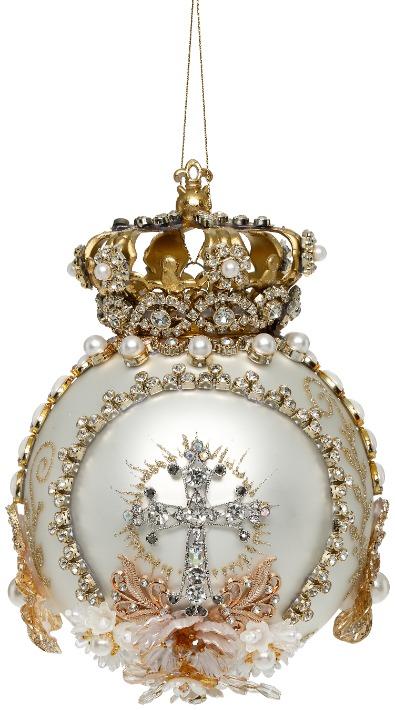 Mark Roberts - Crown Jewels Ornament, White - 7 Inches, 42162
