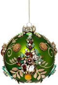 Mark Roberts -  Kings Jewel Ball Ornament, Green- 5 Inches 42170