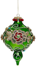 Mark Roberts -  Kings Jewel Extra Fancy Finial Ornament, Green- 8 Inches 42177