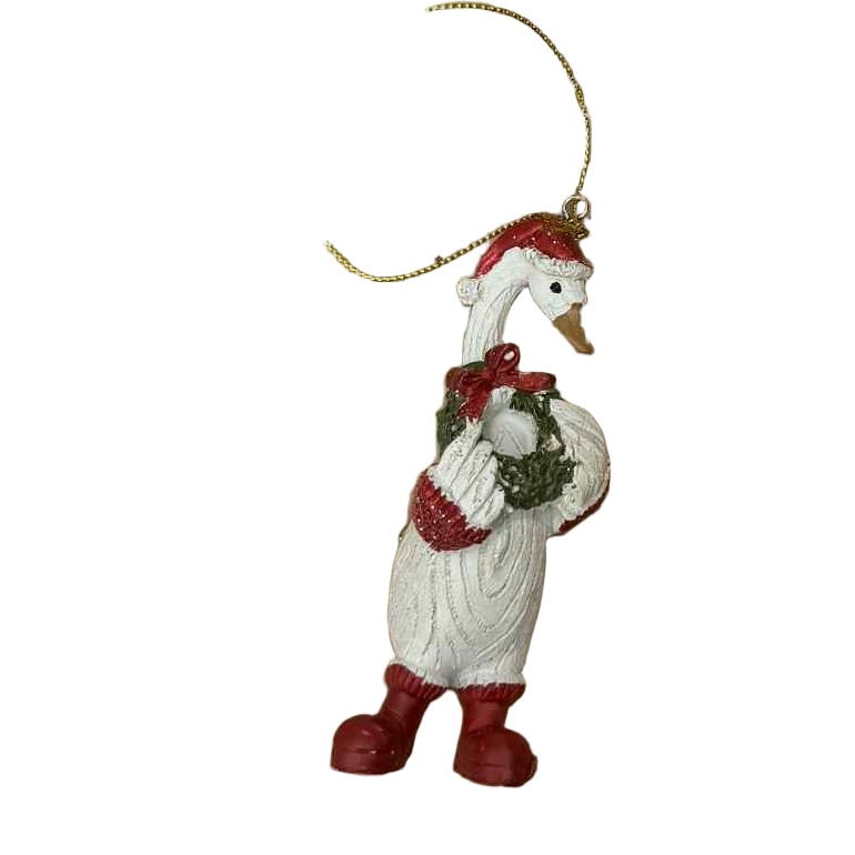 Goose Hanging Ornament Christmas Wreath 41647