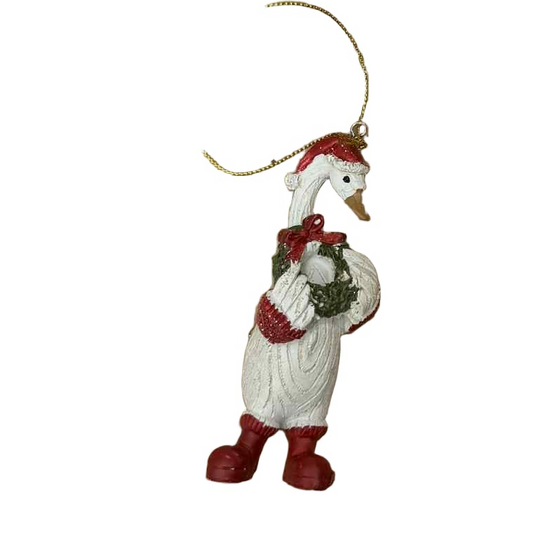 Goose Hanging Ornament Christmas Wreath 41647