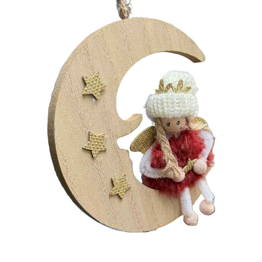 Hanging Moon With Angel Red 41686