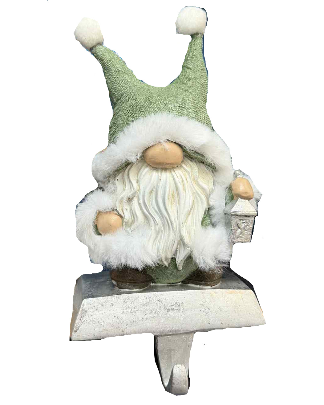 Green Christmas Gnome Stocking Holder 41952