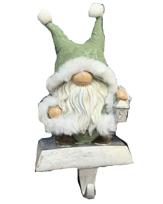 Green Christmas Gnome Stocking Holder 41952