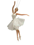 White/Silver Ballerina Hanging Ornament H 34823
