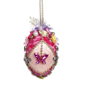 Mark Roberts - 15cm/6" - Easter Egg - Elegant Jewelled Ornament - Pink 37045D