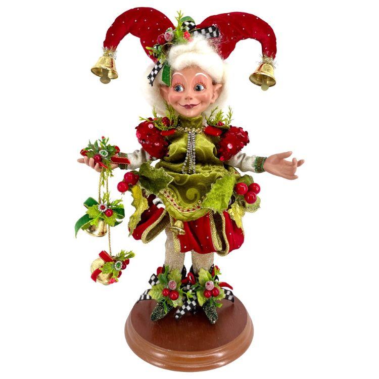 Mark Roberts - Holly Belle Elf On Base, Small - 12.5 Inches 42060