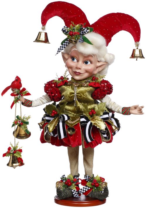 Mark Roberts - Holly Belle Elf On Base, Medium - 20.5 Inches 42061