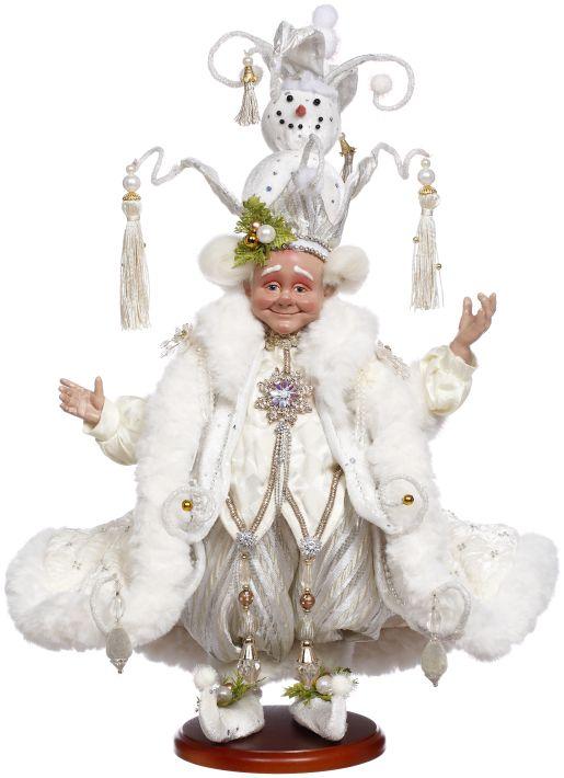 Mark Roberts -Maison du Soleil - Elfe De Noel Blanc - 22 Inches 42088