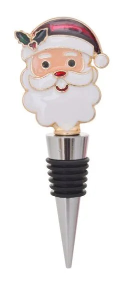 XMAS Bottle Stopper - Red Santa Face- 42878
