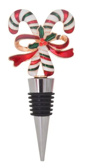 XMAS Bottle Stopper - Candy Canes - 42878