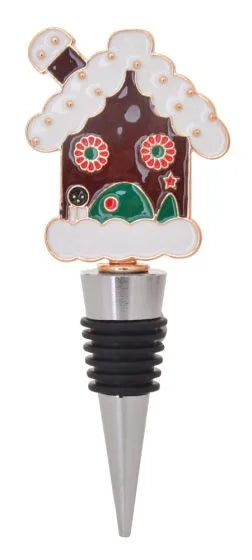 XMAS Bottle Stopper - Ginger Bread House - 42878