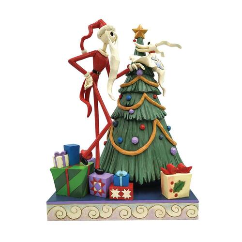 Jim Shore Disney Traditions - Nightmare Before Christmas Santa Jack & Zero - Decking the Halls 36808