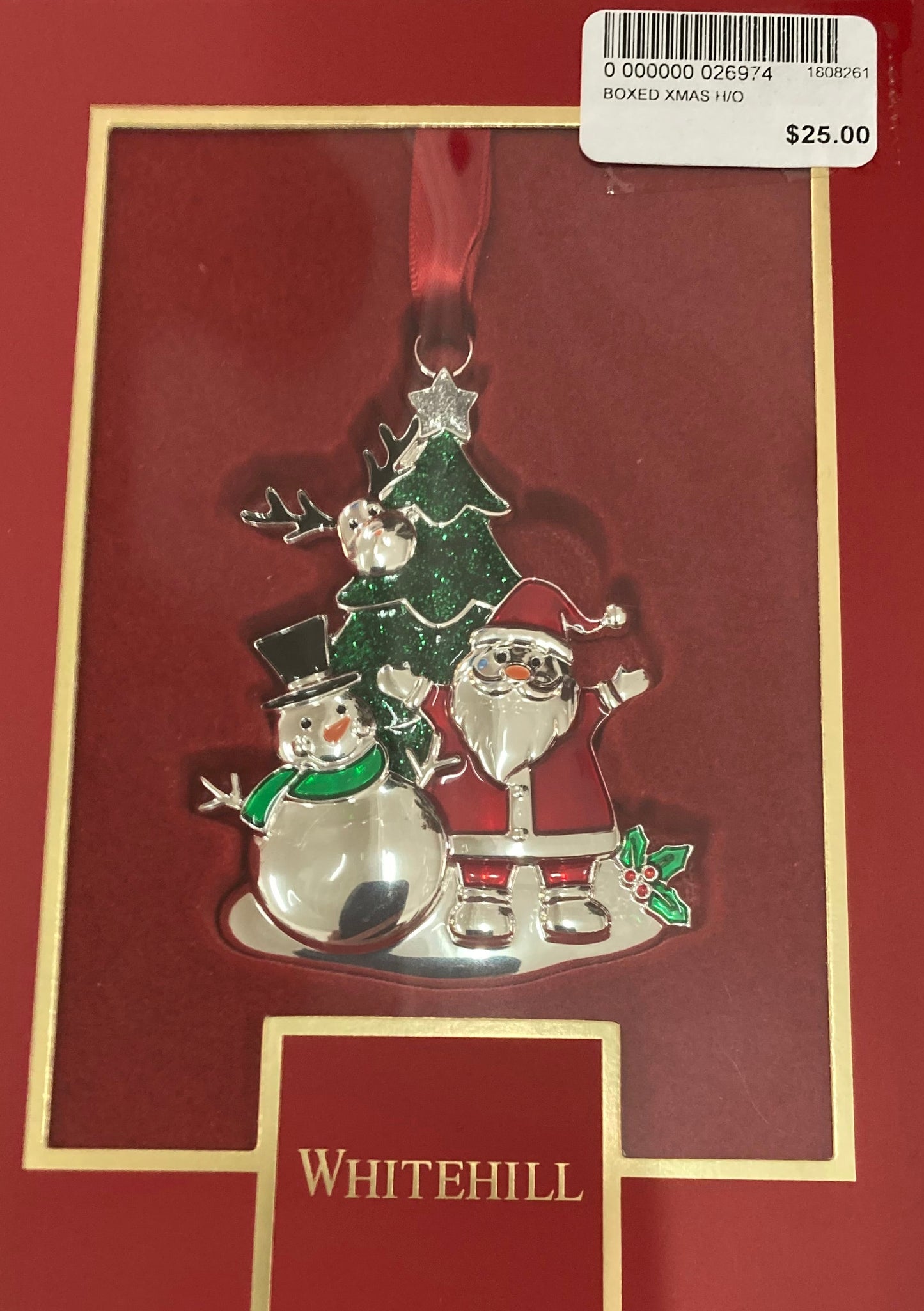 Tree with Santa and Snowman Hanging Ornament 26974