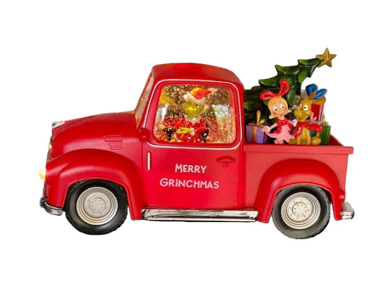 Red Grinch Ute Lantern with Tree 36994
