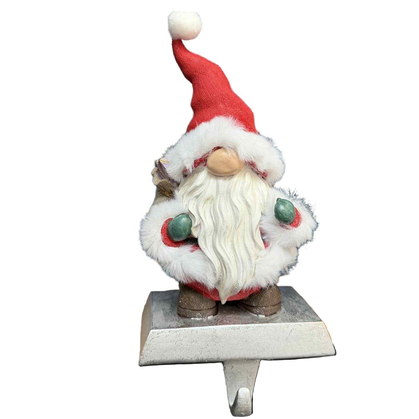 Red Christmas Gnome Stocking Holder 41952