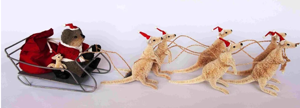 Australian Six White Boomers - Aussie Sleigh Set