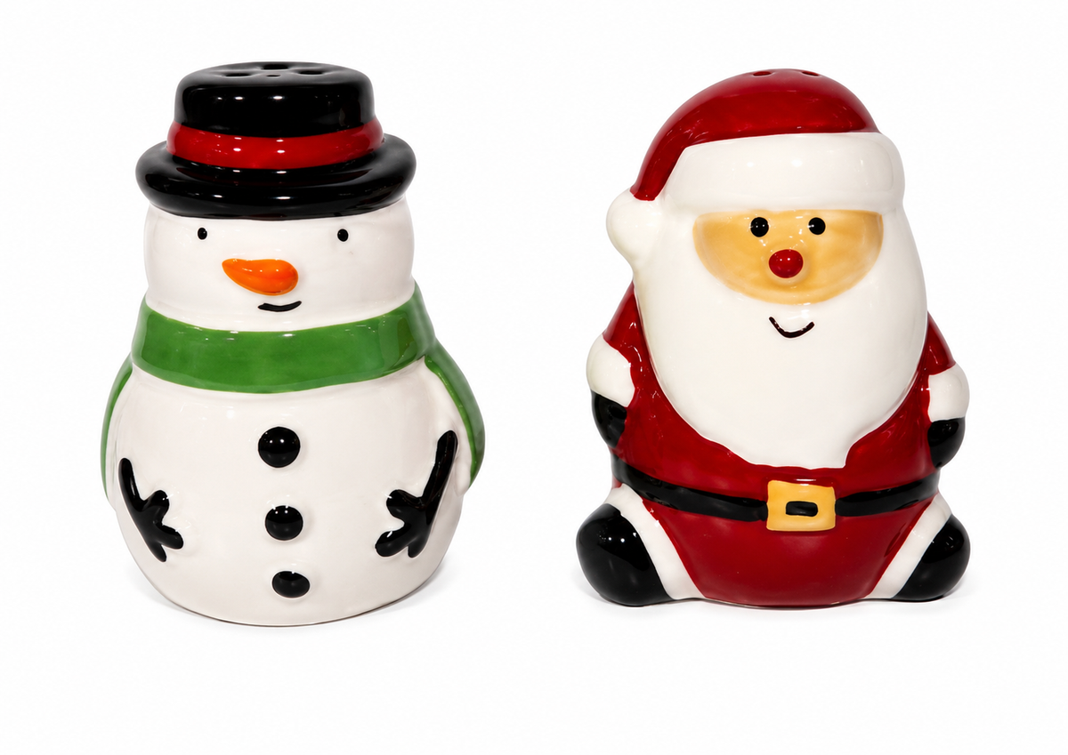 Santa and Snowman Salt and Pepper Shaker 36684