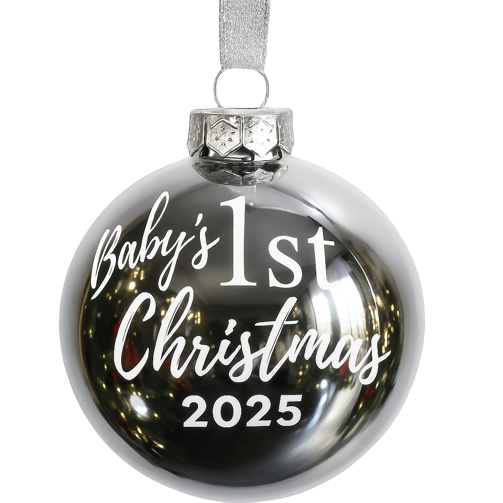 Baby's First Christmas Bauble Silver 25281