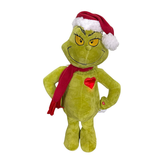 Door Greeter Grinch w. Light Up Heart 61cm 37685