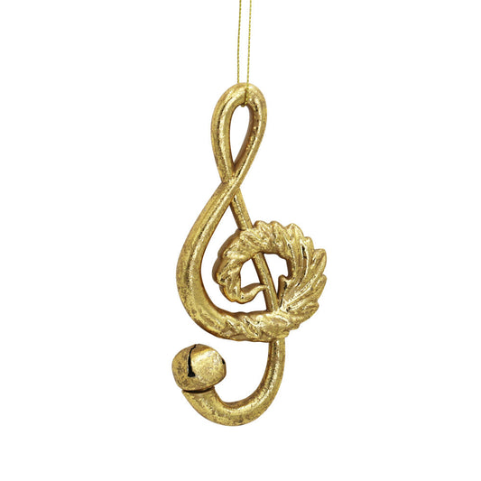 Gold Music Note Ornament 37477a