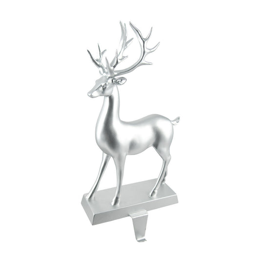Silver Reindeer Stocking Holder 38197