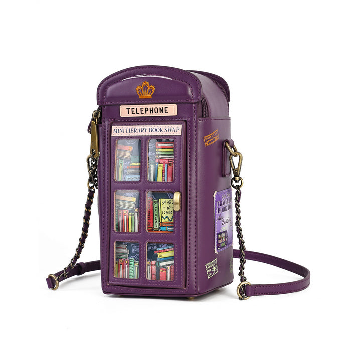 PRE-ORDER Vendula London - The Vendula Travelling Library Bookshop - Book Nook Telephone Box Bag 42621