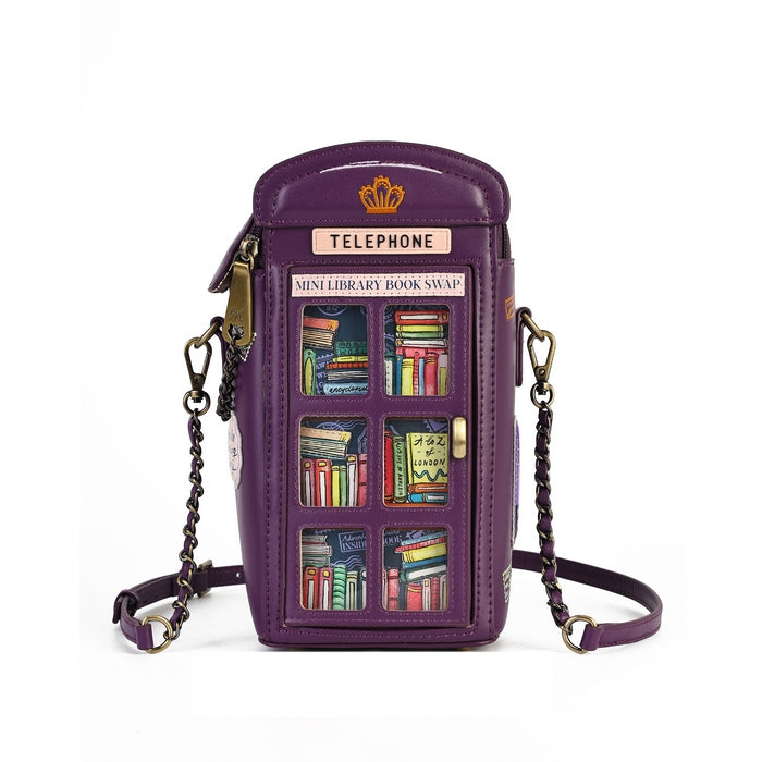 PRE-ORDER Vendula London - The Vendula Travelling Library Bookshop - Book Nook Telephone Box Bag 42621