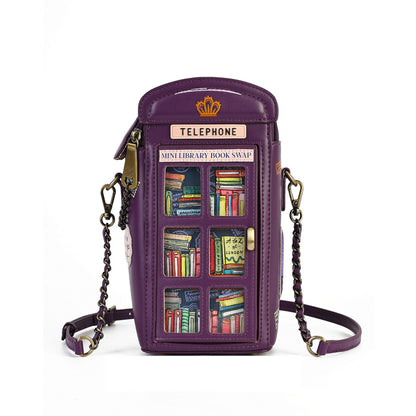 PRE-ORDER Vendula London - The Vendula Travelling Library Bookshop - Book Nook Telephone Box Bag 42621