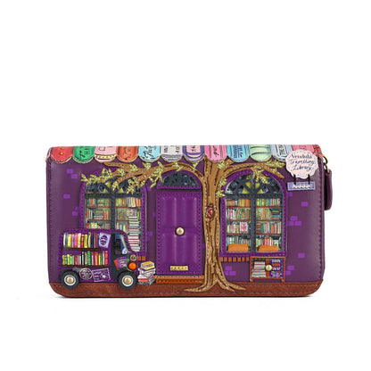 PRE-ORDER Vendula London - The Vendula Travelling Library Bookshop - Large Ziparound Wallet 42690