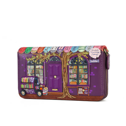 PRE-ORDER Vendula London - The Vendula Travelling Library Bookshop - Large Ziparound Wallet 42690